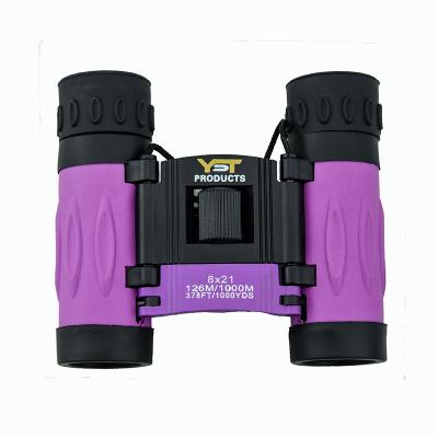 China Hot Selling Bak4 Binoculars 8x Telescopes and High Quality High Definition Portable Binoculars for Adults Children Purple for sale