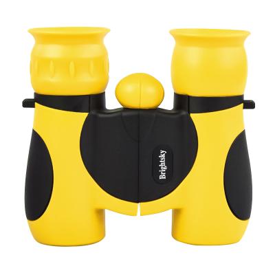 China High Quality Optical TELESCOPE Prism 8x21 Children's Binoculars Toy Non-slip Outdoor Kids Binoculars With Rubber Grip Yellow for sale