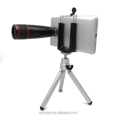 China Hot sale aluminum optical alloy+ glass+ABS 12X telephoto camera lens for mobile phone with tripod for sale