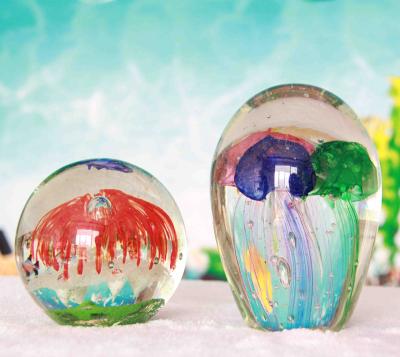 China Glass Crystal Craft Decorative Jellyfish Paperweight from China 15-35cm Murano for sale