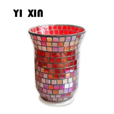 China Art Unique Wall Decor Mounted Modern Mirrored Mosaic Glass Sconce for sale