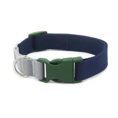 China Durable Soft Strong Blue Pet Collar Comfortable Adjustable Designer Dog Collar for sale