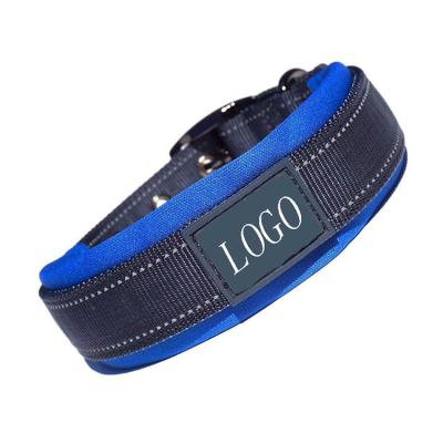 China Reflective Comfort Collar Custom Ultra Soft Neoprene Padded Dog Collar for sale