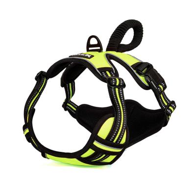 China Custom Fashion Padded Mesh Pet Dog Harness Breathable Soft Padded Beloved Logo Adjustable No Pull Hiking for sale