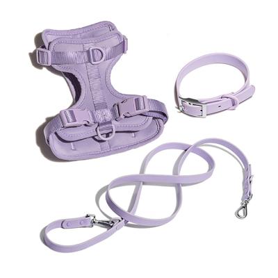 China Hot Selling Soft Padded Neoprene Adjustable Luxury Dog Harness Set With Waterproof Hunting Dog Collar Leash for sale