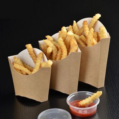 China Biodegradable Customized Printed Potato Chips Take Away Box Restaurant Paper Box Packaging French Fries Snack Box for sale