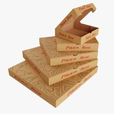 China Biodegradable Pizza Boxes With Logo Wholesale Single Pizza Take Out Cardboard Box Pizza Boxes 9 12 14 Inch Size for sale