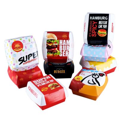 China Good Quality Hot Selling Biodegradable Hamburger Paper Hamburger Greaseproof Box for sale