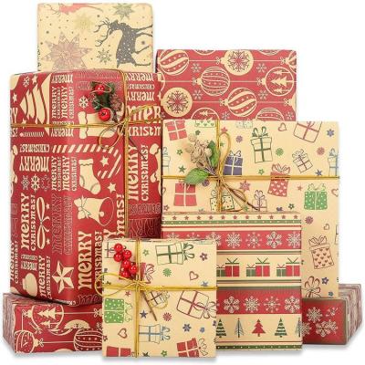 China China Disposable Christmas Gift Wrap Paper Roll Birthday Gift Wrapping Paper Eco-Friendly Sheet for sale