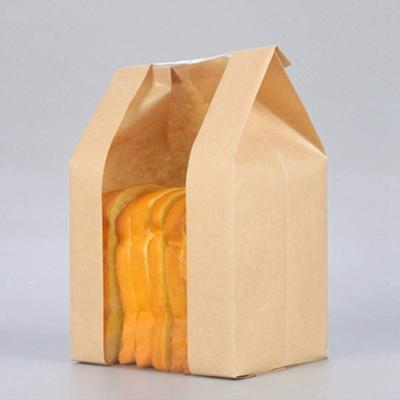 China Recyclable Take Out To Bread Paper Bag Wholesale Bread Packaging Paper Bags Coffee Kraft Paper Bags Customized for sale