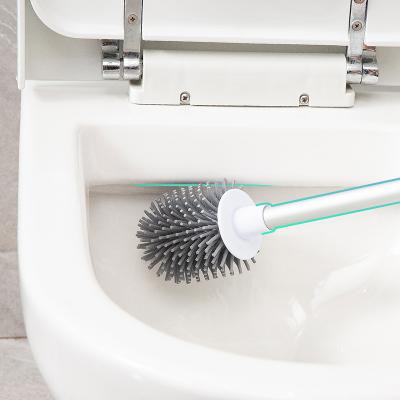 China BOOMJOY New And Close Automatic Toilet Sustainable Design Open Brush With Lid Silicon Toilet Brush Aluminum Tube for sale