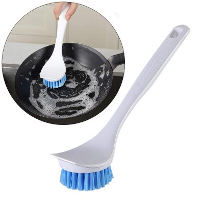 China Boomjoy Sustainable Kitchen Pan Pot Dish Sink Brush Scrub Brush With Scraper for sale