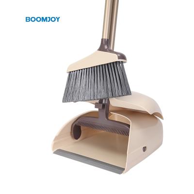 China Boomjoy Home Household Cleaning Comb Y2 Inside Dustpan Windproof Broom and Dustpan Set for sale