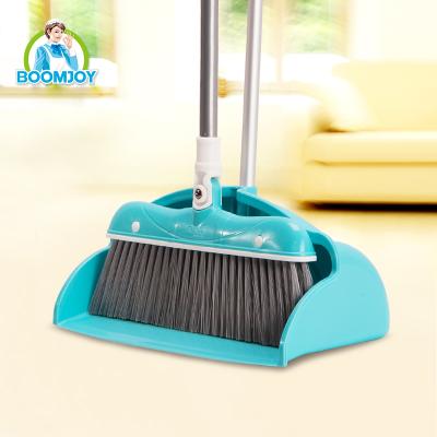 China Practical Aluminum Dustpan Convenient To The Garden PET Material Broom Pole PP For Home Cleaning Broom And Dustpan for sale