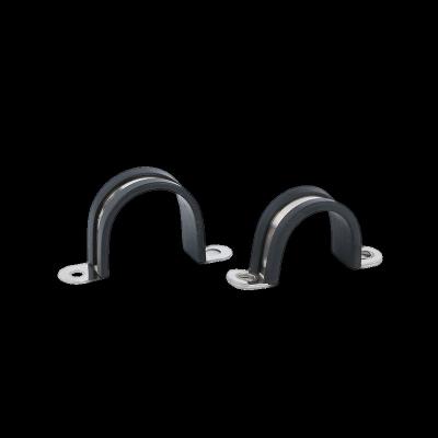 China Stainless Steel 304 Stainless Steel Cushion Collar Rubber U Clamps Saddle Collar for sale