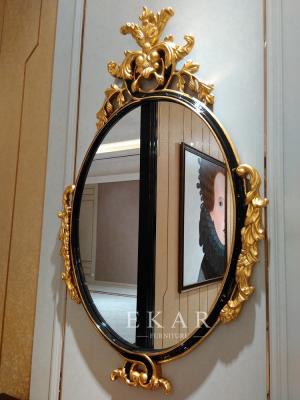 China Vintage Carved Golden Console Mirror Design TX-003 for sale