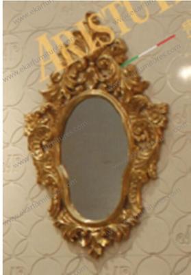 China Shaped Wall Dresser Mirror with Carven frame golden color AG-308 for sale