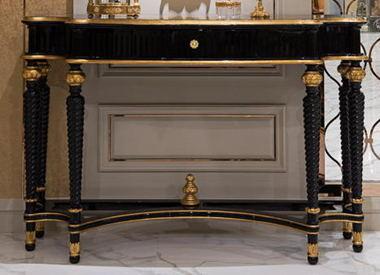 China Empire style golden gilt console hallway console table and mirror TO-028 for sale