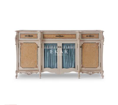 Китай Classic Ash Wooden Antique Sideboard Cabinet With Fancy Shell Decoration продается