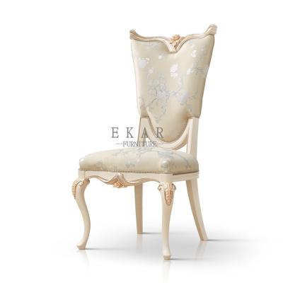 China Latest Design Classic European Style High Back Wooden Dining Chair for sale