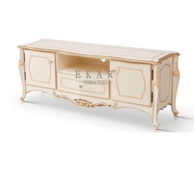 China High End TV cabinet French Style Classic Wooden Tv Stand for sale