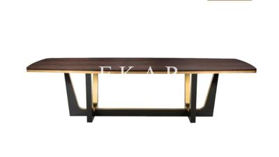 China 2M Rectangle Wooden and Metal Modern Dining Table for sale