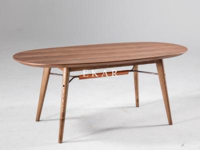 China Simple Design Contemporary Oval Wood Dining Table for sale