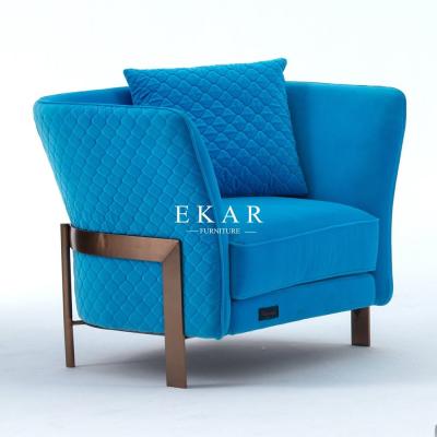 China Fabric European Upholstery Modern Sofa single seat furniture couch living room sofa for sale