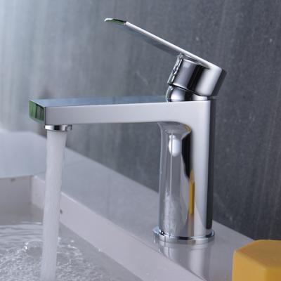 China Contemporary Classic Style Kitchen Chrome Plating Ceramic Wash Basin Faucet for sale