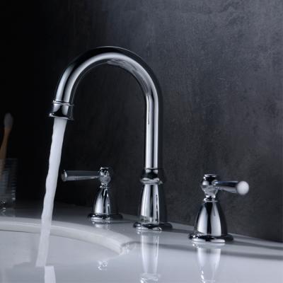 China Metered Faucets Cold And Hot Water Dual Handles Basin Sink Faucet Bathroom Faucets for sale