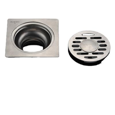 China 4 Inch SUS304 Stainless Steel Modern Square Shower Floor Drain for sale