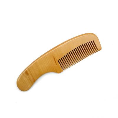 China Custom Wooden Logo Hair Beard Comb Fine Tooth Long Handle Beard Care Wholesale For Men for sale