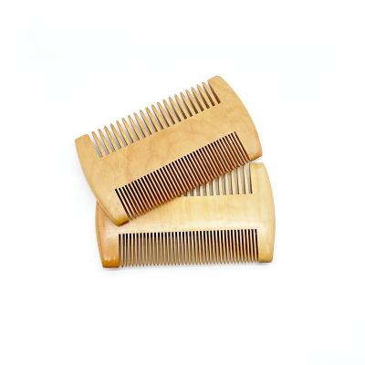 China Beard Care In Stock Bilateral Fine Lice Wood Beard Comb And Wide Tooth Custom Pocket For Travle for sale