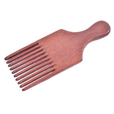 China Eco-friendly Hot-selling Custom Made Hair Beard Comb Selection Logo Wide Tooth Wooden Afro Beard Care for sale