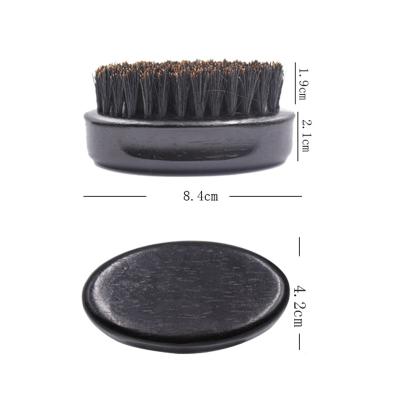 China 100% Natural Small Size Wooden Beard Care Stock Salon Boar Stiffen Wooden Beard Hair Brushes For Men for sale