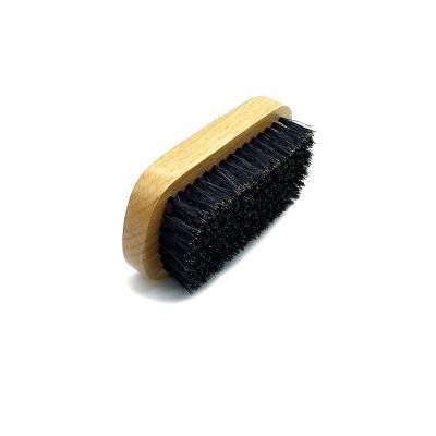 China Beard Care In The Barber Shop Top Selling 100% Wooden Beard Hair Brush Boar Hair Mustache Beard Brush For Men for sale