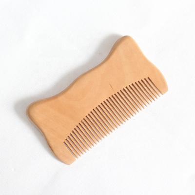 China Peach Beard Grooming Private Label Teeth Vouchers Wooden Men's Beard Comb Custom Pocket Combs Pocket Combs for sale