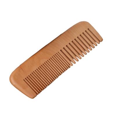 China Beard Care Customized Logo Teeth Coarse Peach Beard Comb Wooden Pocket Combs Hot Selling Fine And for sale