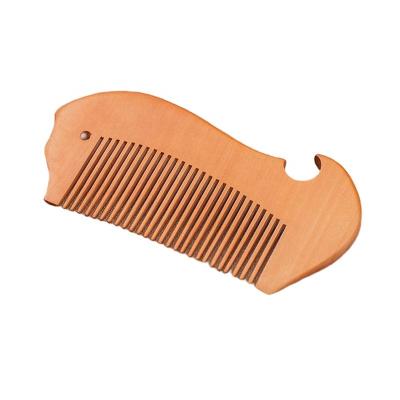 China Customized Hot Selling Logo Wooden Beard Comb Hair Beard Care Customized Pocket Comb For Men for sale