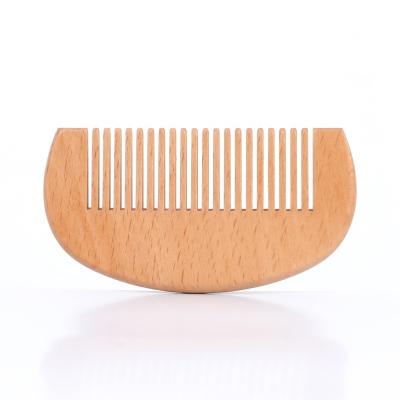 China Hot Selling Wooden Mustache Beard Comb Anti Detangling Beard Care Static Pocket Small Size Amazon for sale