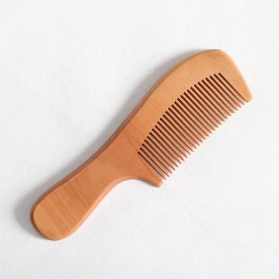 China Wholesale Amenities Professional Fine Tooth Hair Care Guest Hotel Hair Natural Wood Comb for sale