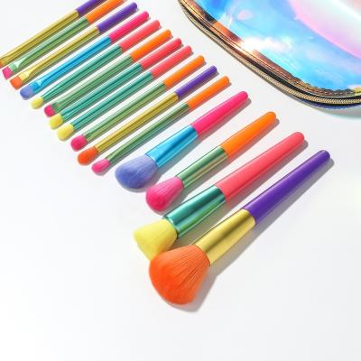 China Wholesale 15pcs Stock High Quality Colorful Cosmetic Makeup Make Up Brush Makeup Set Brush for sale