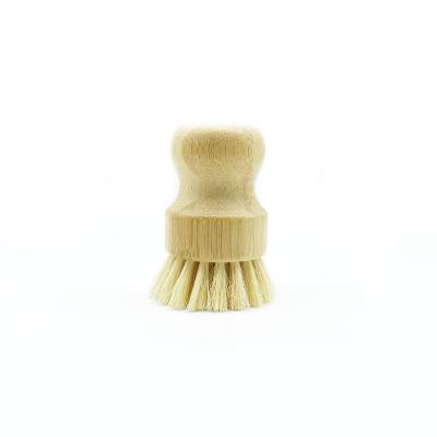 China Sustainable Wholesale Eco-friendly Natural Wooden Cleaning Scrubber Sweep Reusable Sisal Bamboo Wooden Dish Kitchen Cleaning Brush for sale