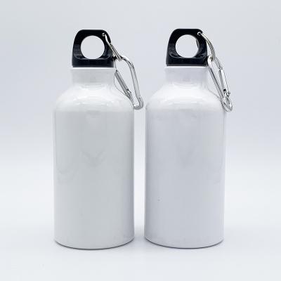 China Sustainable Spray 400ml Color Free Aluminum Gift Water Bottle White Sustainable Drinks Water Bottle for sale