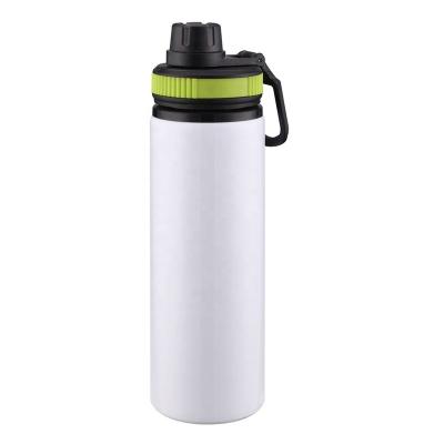 China Promotion 750ml Sublimation Sports Water Bottle Printable Wide Mouth Aluminum Travel Viable Aluminum Sports Bottle for sale