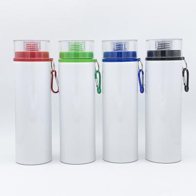 China Large Size 750ML Lid Viable Colored Blank Sublimation Aluminum Water Bottle Sublimation Masks Water Bottles for sale