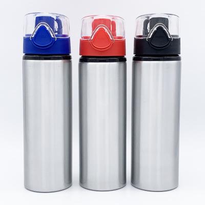 China 750ML Sustainable Customized Sublimated Aluminum Empty Sports Water Bottle With Clear Bounce Cover for sale