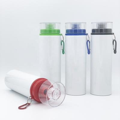 China Sustainable 750ML Big Size Colorful Lid Blank Sublimation Aluminium Water Bottle Sublimation Blanks Water Bottles for sale