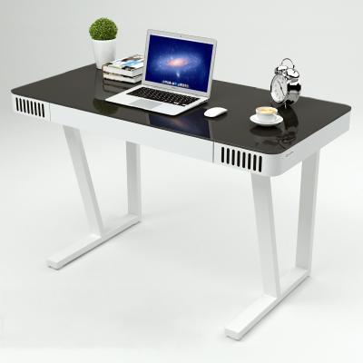 China Simple Black Modern High Quality Adjustable Modern Table Computer Desk With Audio Desk for sale