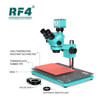 China Mobile Phone Heat Resistant Repair Camera Mat Base 4k Trinocular Repair RF4 Stereo Microscope 7050+PO2+4k for sale